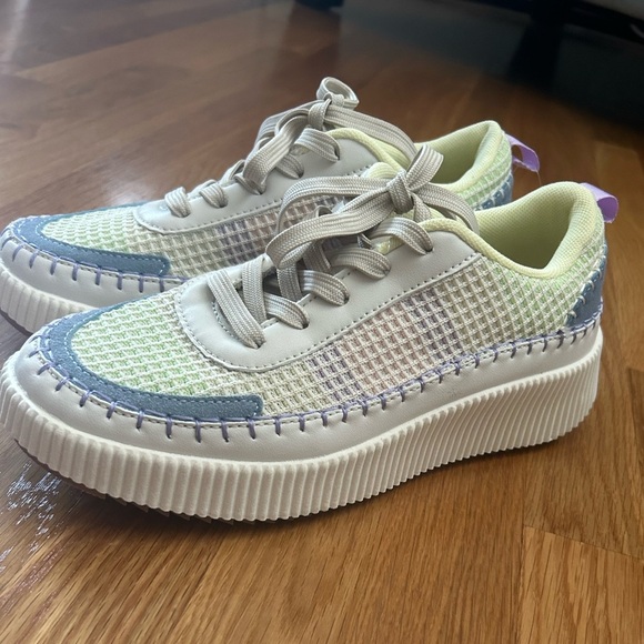 Nicole Miller Brita platform sneakers multi-colored Size 8.5 - Picture 1 of 9